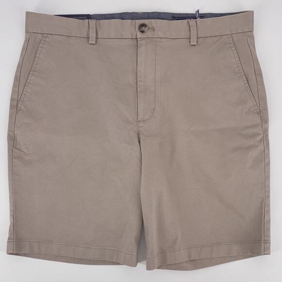NEW Vineyard Vines Men's 9" Stretch Breaker Shorts Size 34 Khaki Chino NWT - Picture 1 of 9